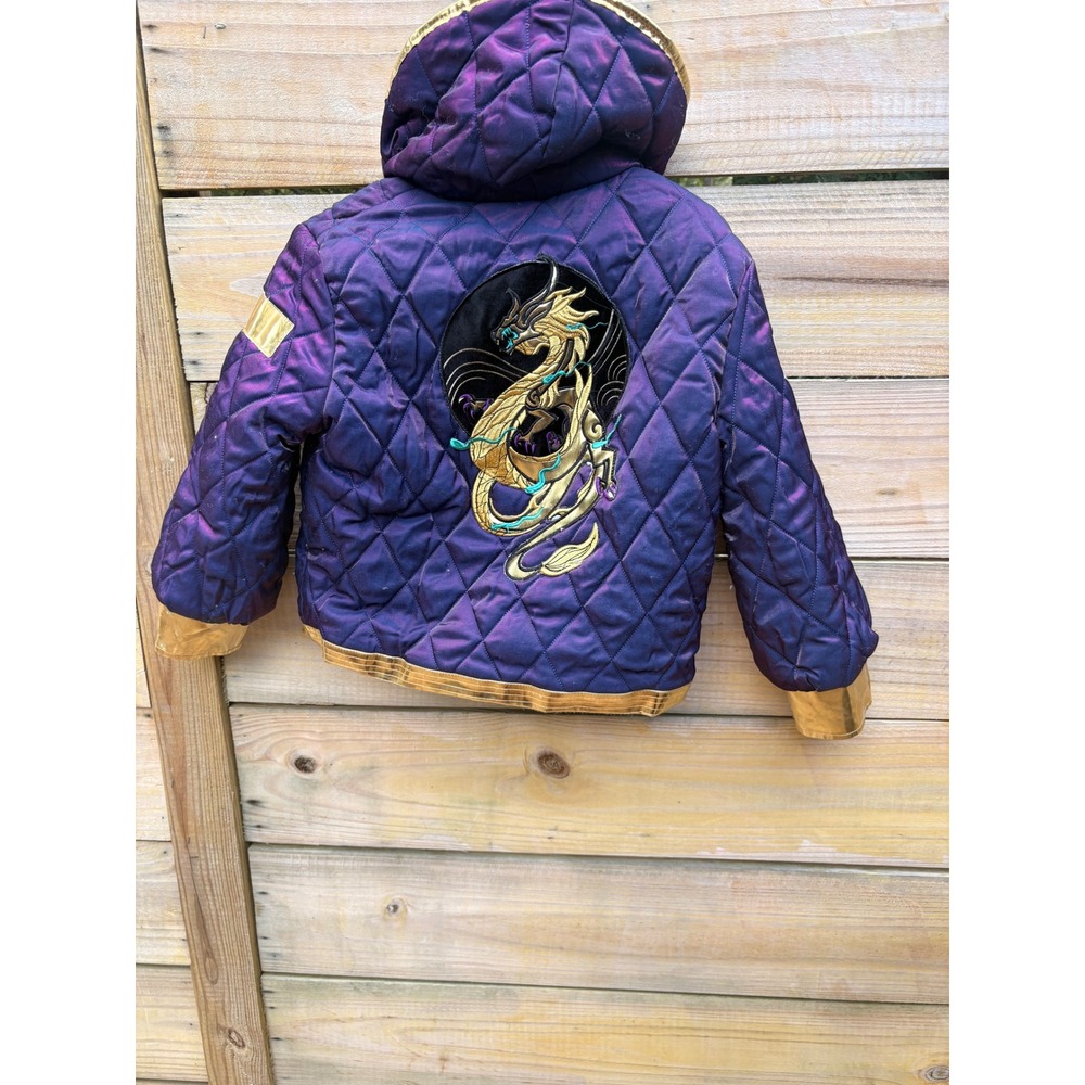 Reversible League Of Legends Dragon Puffer Jacket Purple KDA Akali Jacket